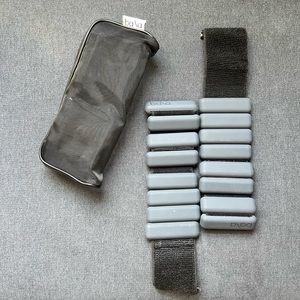 BALA bangles 1lb. Ankle/wrist weights in charcoal w/ case